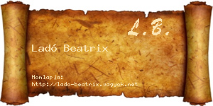 Ladó Beatrix névjegykártya