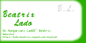 beatrix lado business card